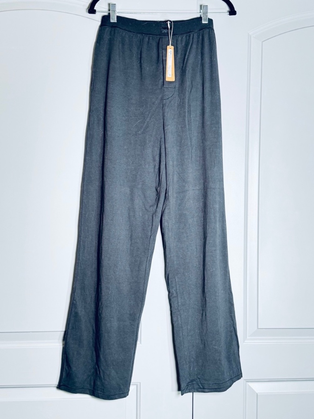 SKIMS NWT Black Boyfriend Wide leg Pant Sz S